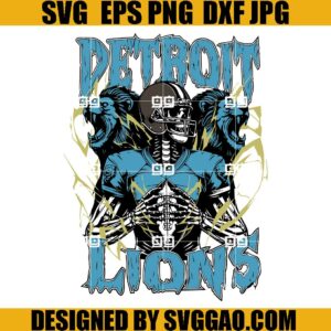 Detroit Football SVG, Detroit Lions SVG