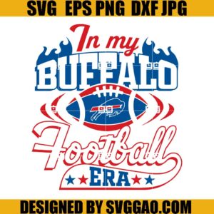 In My Buffalo Football Era SVG, Vintage Buffalo Football SVG, NFL Football SVG
