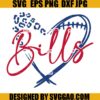 Leopard Heart Football SVG, Bill Football SVG