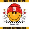 Kansas City Smiley SVG, KC Smiley Face SVG, KC football SVG