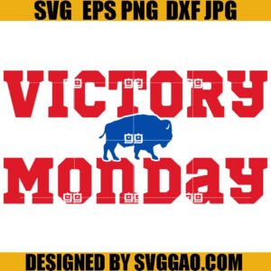 Victory Monday SVG , Football Gift SVG, Buffalo Football SVG