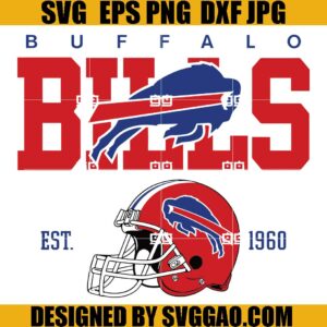 Vintage Buffalo Football SVG, Buffalo New York SVG, NFL Football SVG