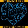 Heart Detroit Football SVG, Detroit Lions Heart SVG, Heart Leopard Lion Football SVG