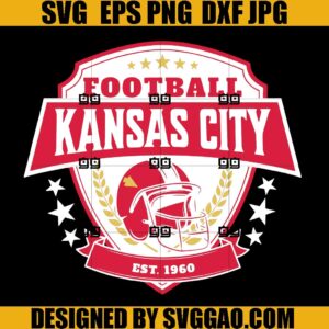 Kansas City Football SVG, Vintage Kansas City Football Est 1960 SVG