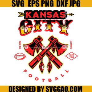 Kansas City Football SVG, Retro Kansas City Football Dynasty SVG
