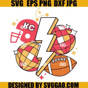Kansas City Football Lightning Bolt SVG, Kansas City SVG
