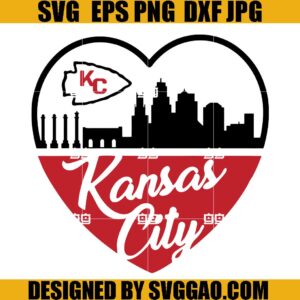 Kansas City Heart Skyline SVG, Kansas City SVG