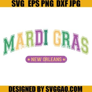 Mardi Gras Retro New Orelans SVG, Fleur De Lis Tee SVG