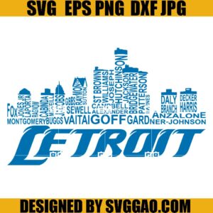 Detroit Lions SVG, Detroit Lions Football SVG, NFL Football SVG