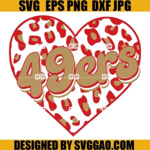 San Francisco Football Heart SVG, San Francisco Football SVG