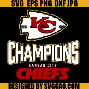 Champion Kansas City Chiefs SVG, Kansas City Chiefs NFL Football SVG
