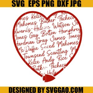 Heart Kansas City Chiefs SVG, Loce KC SVG