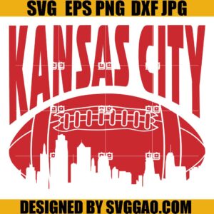 Kansas City Football SVG, Love Football NFL SVG, Kansas NFL SVG