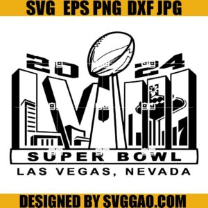 Logo Superbowl LVIII SVG, Vegas Bound SVG, Superbowl 2024 SVG