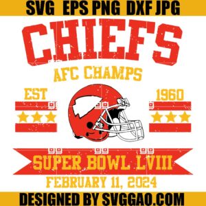 Kansas City Chiefs AFC Champions SVG, Super Bowl LVIII SVG