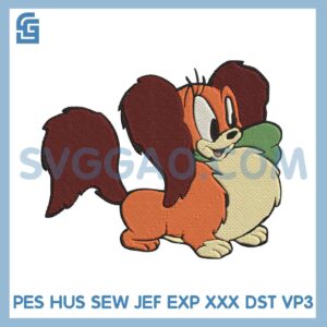Fifi the Peke Embroidery Design, Cartoon Embroidery File