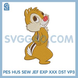 Cartoon Chip and Dale Embroidery File, Cartoon Embroidery Design