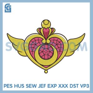 Sailor Moon Embroidery Design, Anime Embroidery File