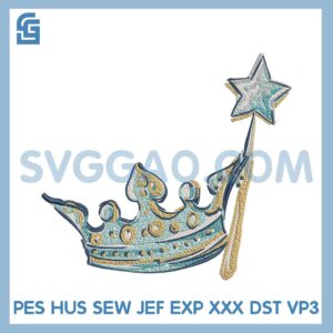 Cinderella Glass Slipper Embroidery Design