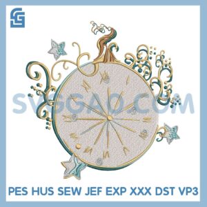 Clock Embroidery Designs File