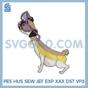 Dog Embroidery Design File, Cute Dog Embroidery Machine