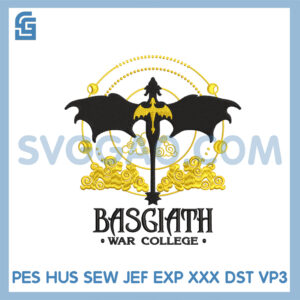 Basgiath War College Embroidery Design, Dragon Rider Embroidery File