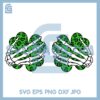Funny Skeleton Hands Patrick Leopard Svg, Four Leaf Clover Leopard Svg