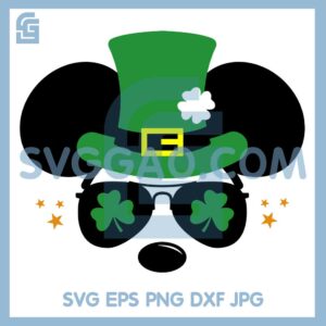 Disney Hat Patrick Svg, Mouse St Patricks Svg, Mouse Sunglasses Svg