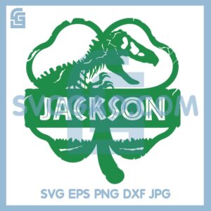 Dinosaur Jackson Patricks Svg, Dinosaur Name Monogram Svg