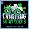 Crushing Shamrocks Svg, Patrick's Day Monster Truck Svg