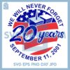 9-11 Memorial Patriot Day September Svg, 11 2001 20 Years Tribute Circle Color Layered Svg