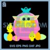 Baby Yoda And Chicken Easter Svg, Happy Easter Svg, Cute Bunny Svg
