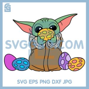 Baby Yoda Hugs Easter Svg, Happy Easter Alien Svg, Easter Svg