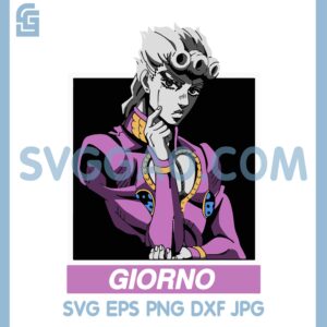 Giorno Anime Svg, Giorno Giovanna Svg, JoJos Bizarre Svg