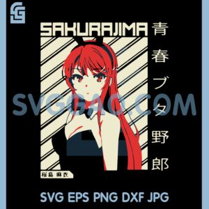 Girl Mai Sakurajima Svg, Seishun Buta Yarou Svg, Anime Girl Svg