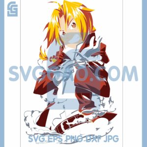 Anime Edward Elric Svg, Fullmetal Alchemist Svg, Anime Manga Svg