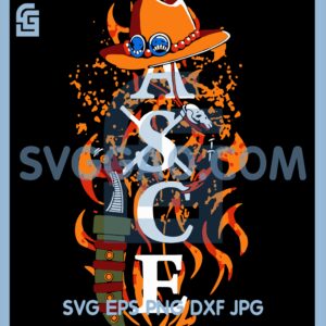 Anime Ace One Piece Svg, ASCE One Piece Svg, Anime Portgas D Ace Svg