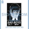 Anime Aesthetic Sad Boy Svg, Anime Gift Svg, Love Anime Svg Anime Manga Svg