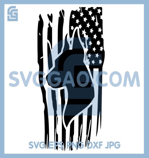 Distressed American Flag Doberman Svg, Dog Flag Svg