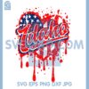 Distressed Love Idaho Svg, Idaho On Heart American Flag Svg