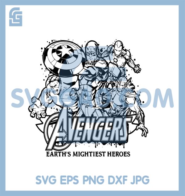 Avengers Earth Mightiest Heroes Svg, Superhero Earth Mightiest Heroes Svg