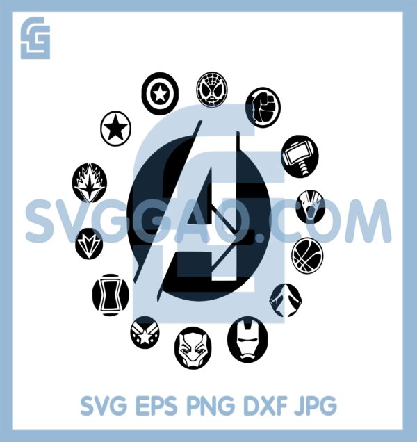 Avengers Logo Svg, Marvel Avengers Svg