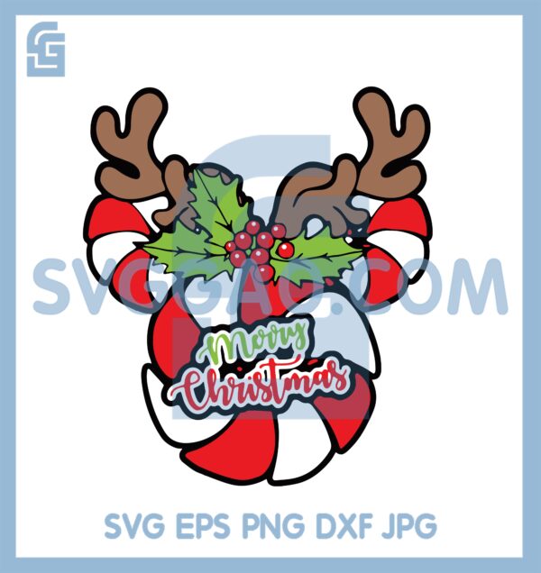 Disney Mouse Reindeer Svg, Mouse Christmas Svg, Reindeer Hord Svg