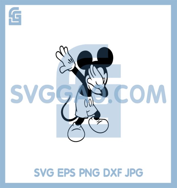 Dabbing Mickey Svg, Funny Disney Svg, Cross Hands Mickey Svg