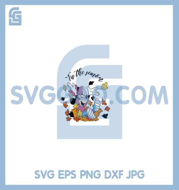 Fall Disney Minnie Tis The Season Svg, Fall Minnie Cute Svg, Minnie Tis The Season Svg