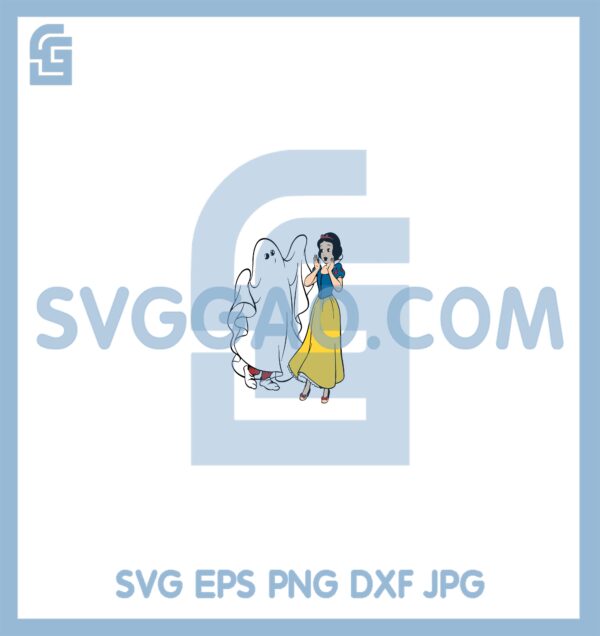 Ghost Snow White Svg, Halloween Ghost Snow White Disney Svg