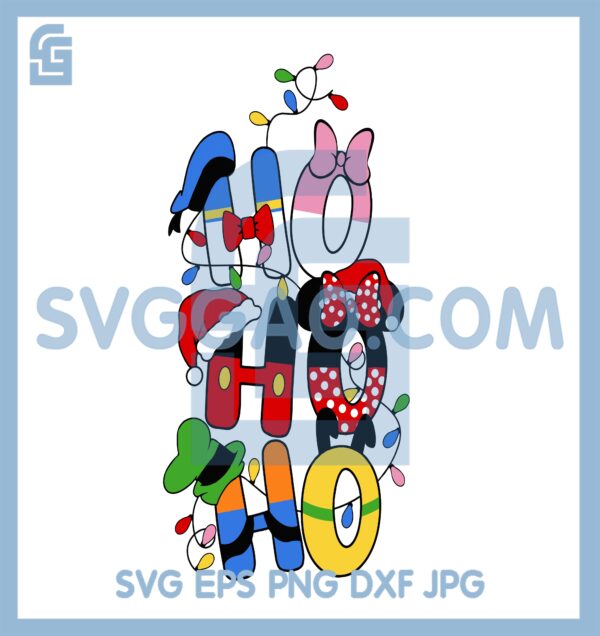 Hohoho Christmas Friend DIsney Svg, Xmas Family Vacation Svg, Mouse And Friends Svg