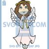 Baby Angel Pray Svg, Angel Pray Svg, Baby Angel Cute Svg