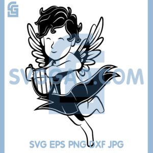 Baby Angel Wings Face Svg, Praying Baby Svg, Angel Face Svg