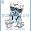 Baby Bear Music Svg, Teddy Bear In Disco Glasses With Headphones Svg